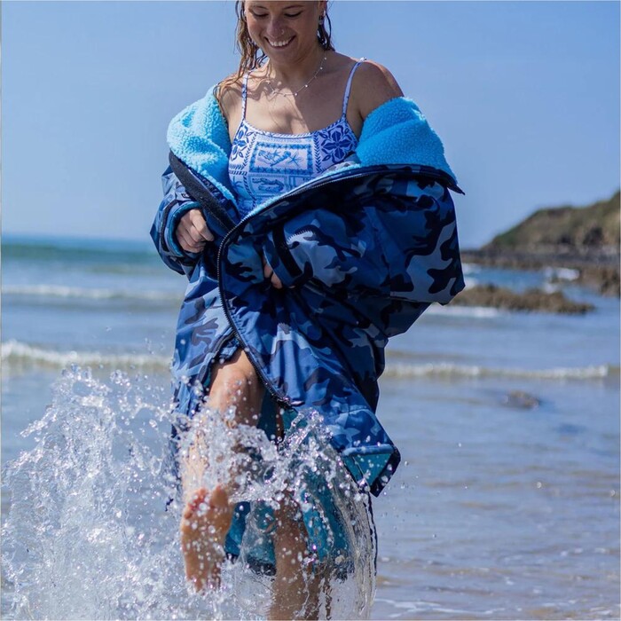 2024 Dryrobe Advance Cambio De Manga Larga Robe V3 DALSV3 - Blue Camo / Blue